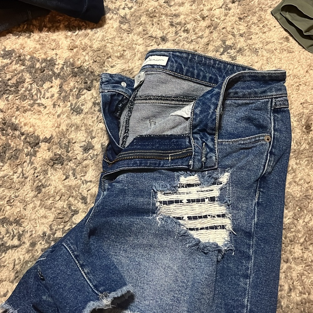 Trendy Distressed Blue Jean Shorts for Women